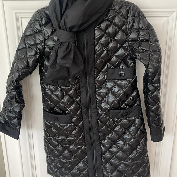 Moncler BAIEL Black Women Quilted Coat Jacket  Small made in Italy - with flaws - Picture 12 of 17